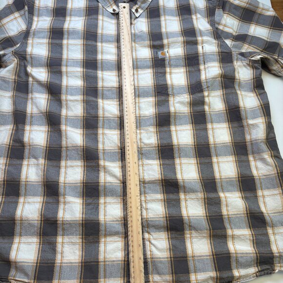 Carhartt Fort Plaid Work Shirt Relaxed Fit Men's 3XL Tall - Picture 7 of 8